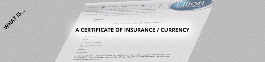 What is a Certificate of Insurance or Certificate of Currency?