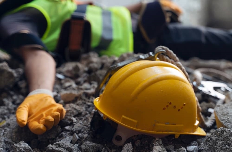 Worker accident on site.