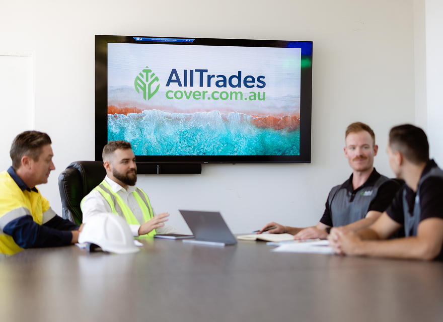 Discussions around tailored bricklayers insurance with All Trades Cover