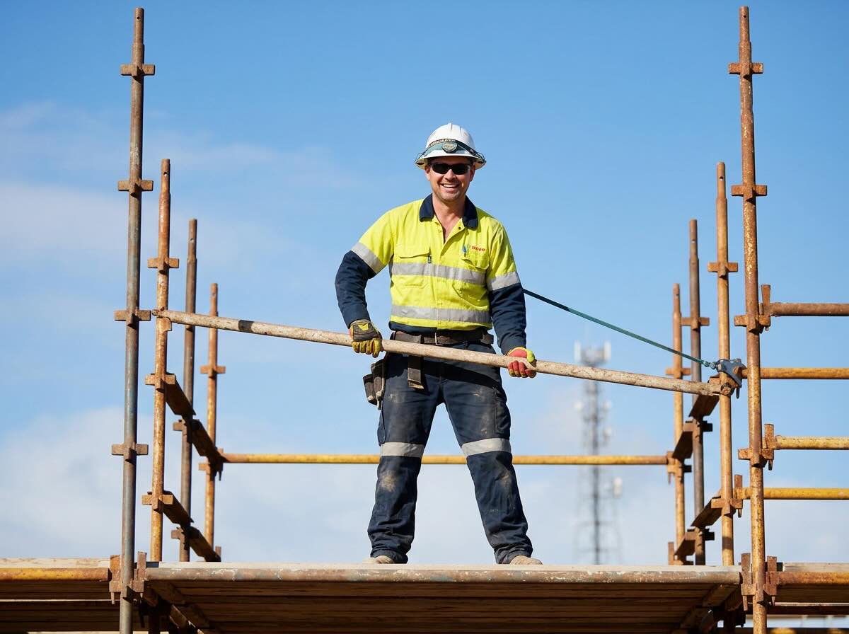 Insured scaffolder on site